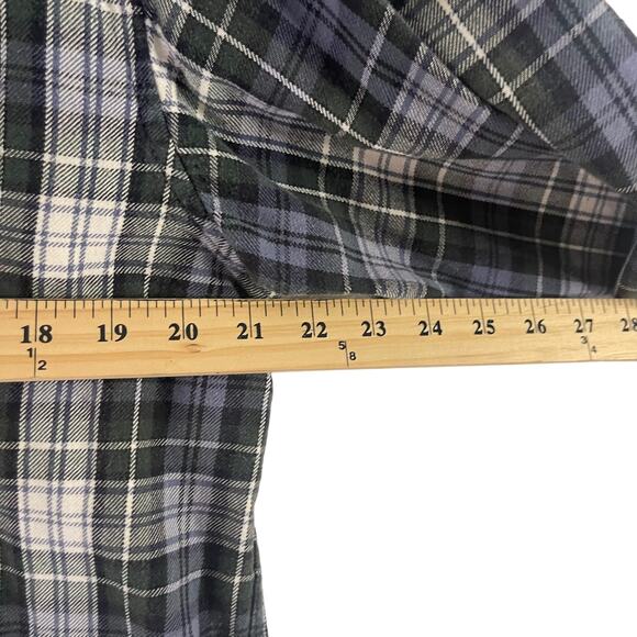 Redhead Men's Size Large Plaid Green Blue Flannel Button Up - Picture 8 of 9